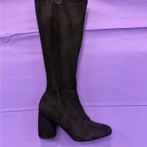 Sam & Libby Black Heeled Boots